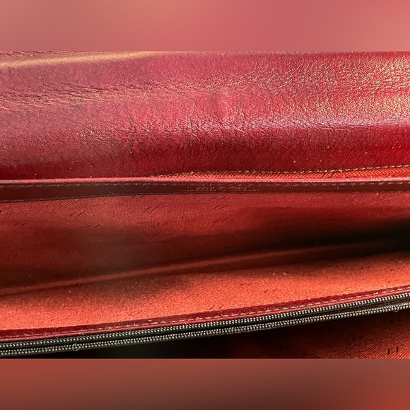 GOLD PFEIL Vintage Burgundy Leather Combination Lock Attaché Case - Picture 10 of 16